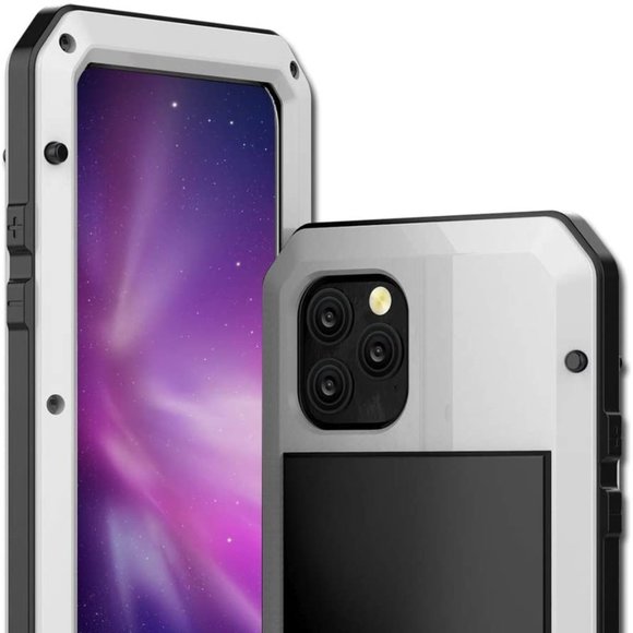 Shockproof Metal Case for iPhone 11 PRO MAX Gorilla Heavy Duty 360 Cover White - Picture 1 of 12